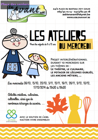 Ateliers avec enfants à Ghlin